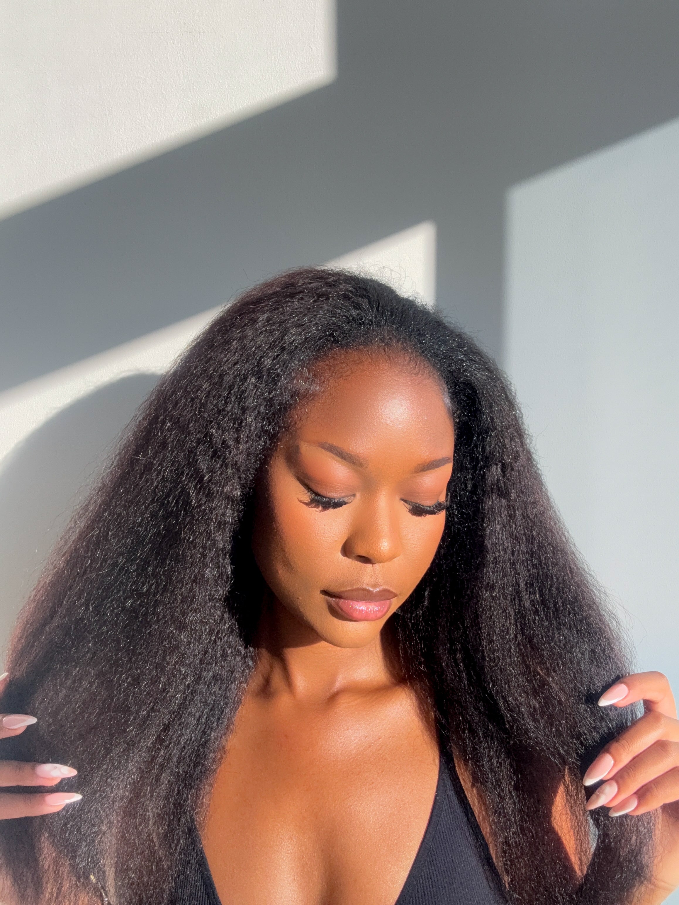 Kinky Straight Half Wig