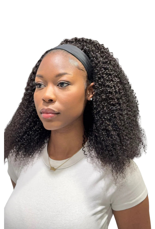 Afro Curly Headband Wig
