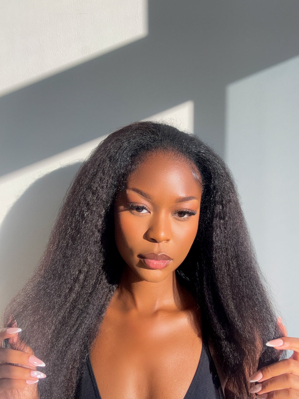 Kinky Straight Half Wig