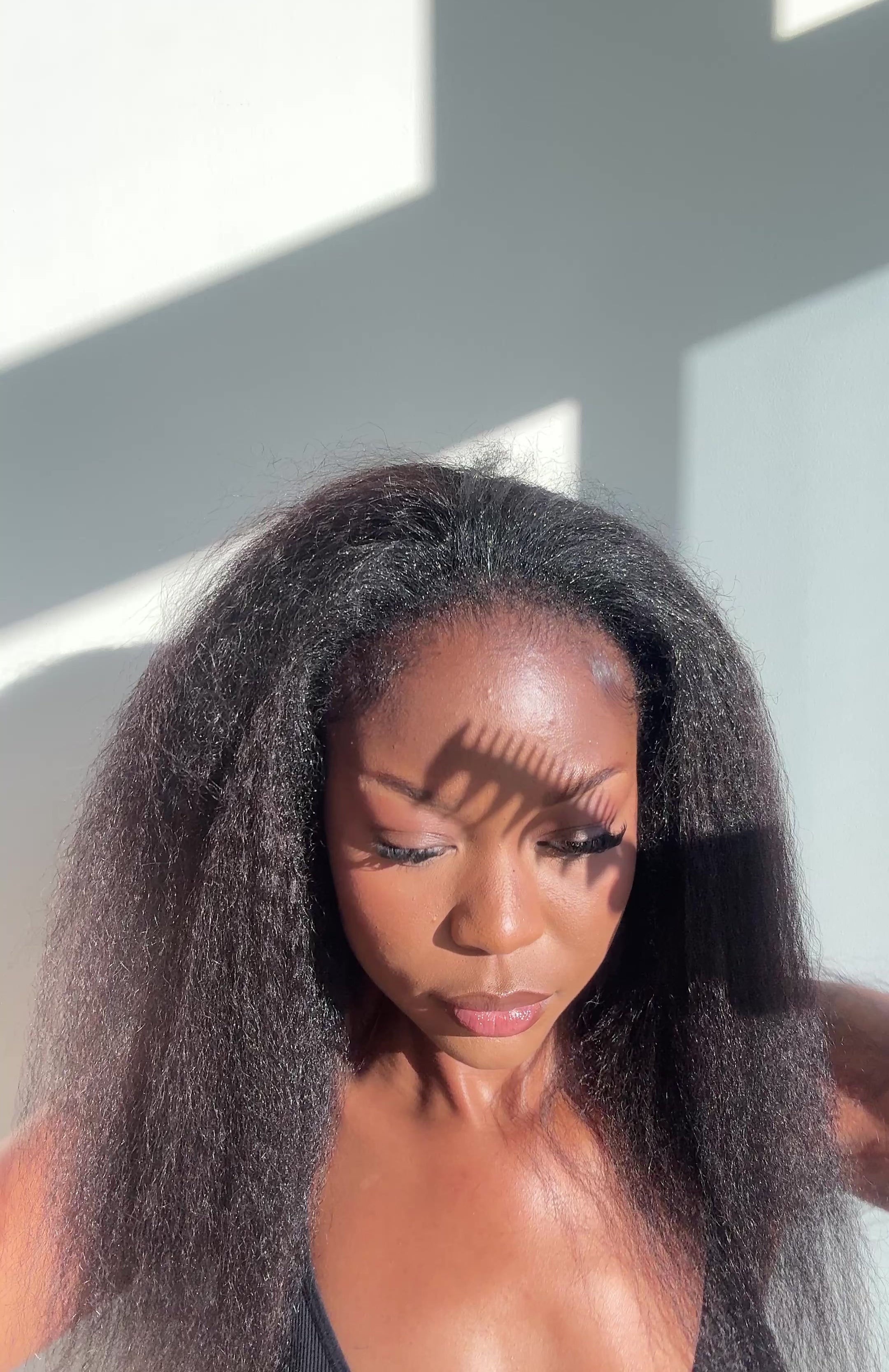 Kinky Straight Half Wig